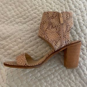 Very Volatile Snakeskin Heels size 8